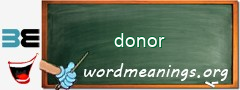 WordMeaning blackboard for donor